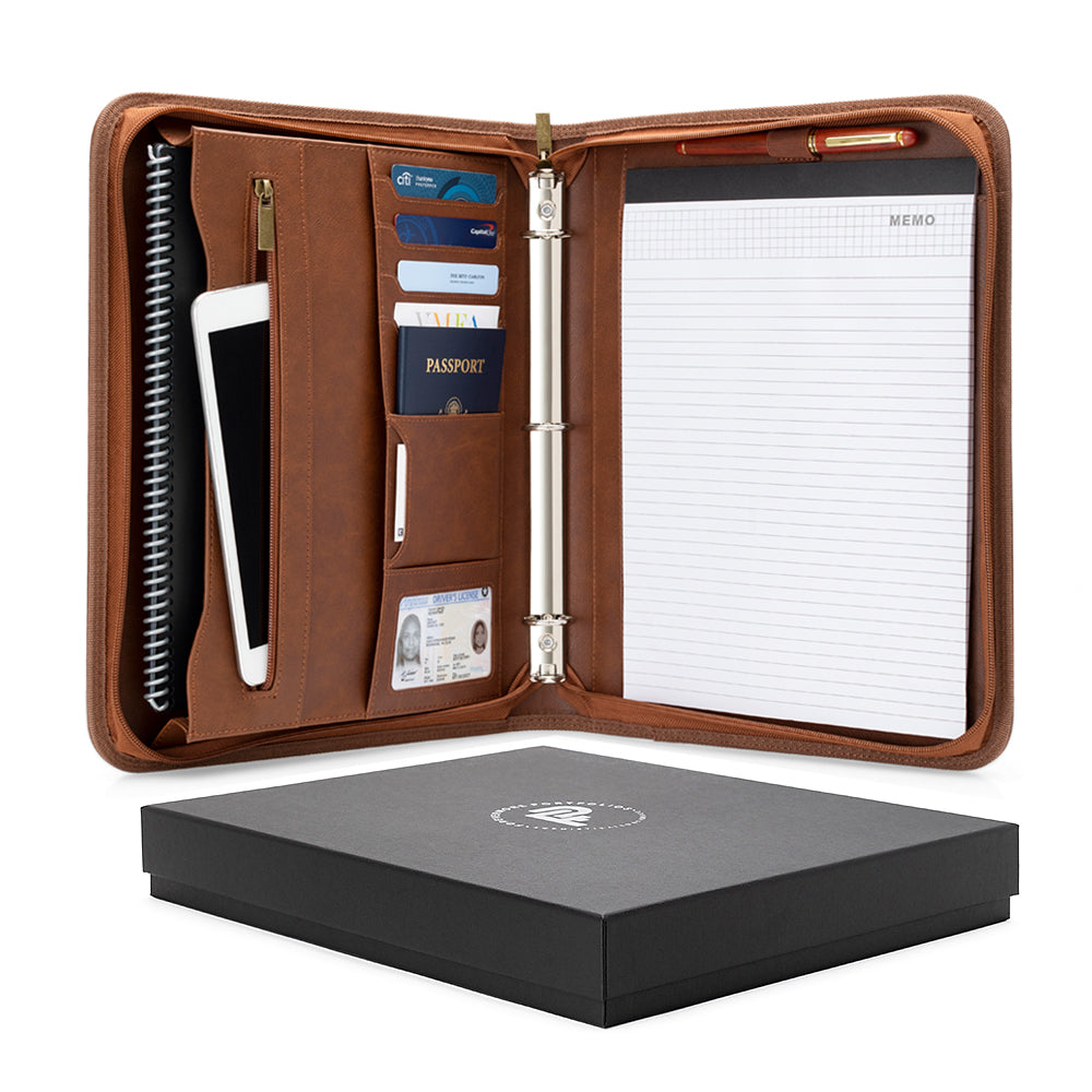 Leather 3-Ring Binder | Forevermore Portfolios