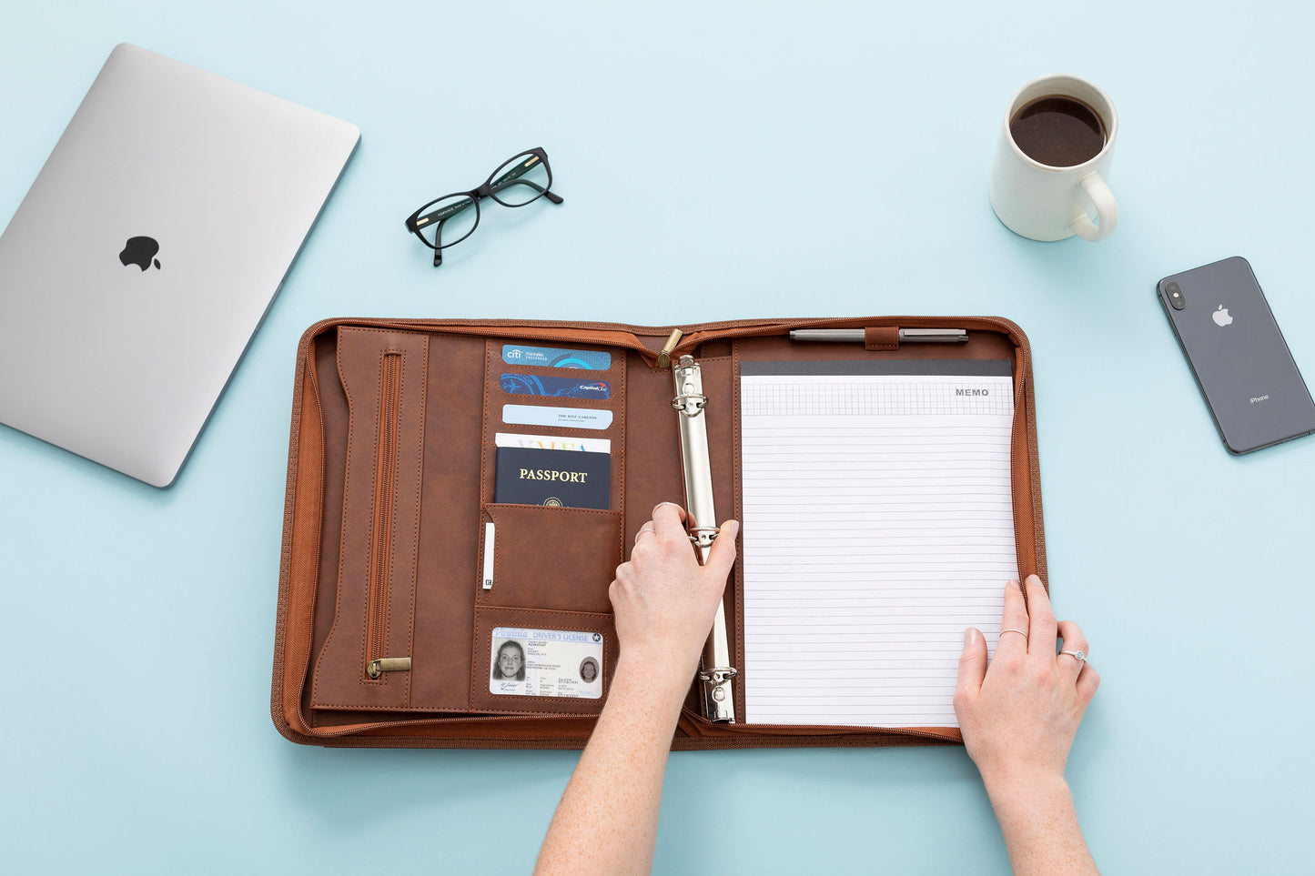 Portfolio with Removable 3-Ring